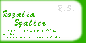 rozalia szaller business card